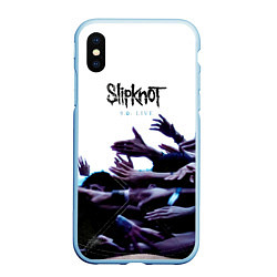 Чехол iPhone XS Max матовый 9 0: Live - Slipknot, цвет: 3D-голубой