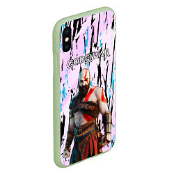 Чехол iPhone XS Max матовый God of War Бог войны, цвет: 3D-салатовый — фото 2