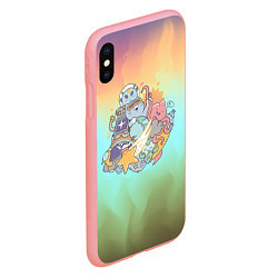 Чехол iPhone XS Max матовый Северное сияние и монстры, цвет: 3D-баблгам — фото 2