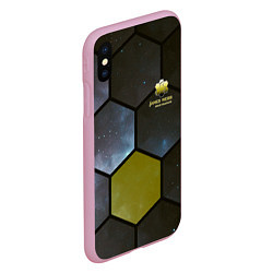 Чехол iPhone XS Max матовый JWST space cell theme, цвет: 3D-розовый — фото 2