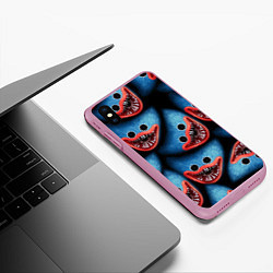 Чехол iPhone XS Max матовый POPPY PLAYTIME ХАГИ ВАГИ ЛИЦО МОНСТРА, цвет: 3D-розовый — фото 2