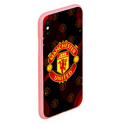 Чехол iPhone XS Max матовый MANCHESTER UNITED FIRE STYLE SPORT ПЛАМЯ, цвет: 3D-баблгам — фото 2