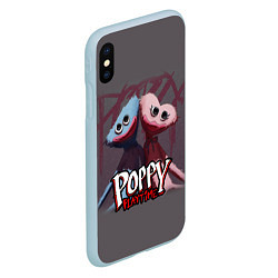 Чехол iPhone XS Max матовый ХАГГИ ВАГГИ ПАРОЧКА - POPPY PLAYTIME, цвет: 3D-голубой — фото 2