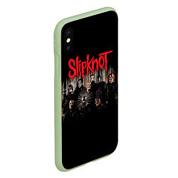 Чехол iPhone XS Max матовый Slipknot 5: The Gray Chapter, цвет: 3D-салатовый — фото 2