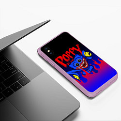 Чехол iPhone XS Max матовый POPPY PLAYTIME ПОППИ ПЛЕЙТАЙМ ХАГГИ ВАГГИ FIRE, цвет: 3D-сиреневый — фото 2