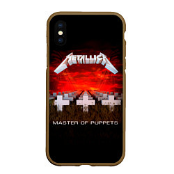 Чехол iPhone XS Max матовый Master of Puppets - Metallica, цвет: 3D-коричневый