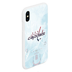 Чехол iPhone XS Max матовый Washington Capitals Ovi8 Ice theme, цвет: 3D-белый — фото 2