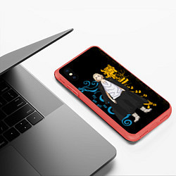 Чехол iPhone XS Max матовый МАЙКИ И ТАТУ ДРАКЕНА MICKEY DRAKEN TATTOO, цвет: 3D-красный — фото 2