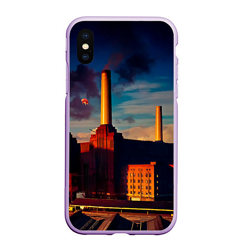 Чехол iPhone XS Max матовый Animals - Pink Floyd / 3D-Сиреневый – фото 1