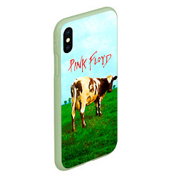 Чехол iPhone XS Max матовый Atom Heart Mother - Pink Floyd, цвет: 3D-салатовый — фото 2