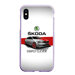 Чехол iPhone XS Max матовый Skoda Rapid Sport