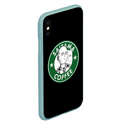 Чехол iPhone XS Max матовый ONE-PUNCH MAN OK COFFEE, цвет: 3D-мятный — фото 2