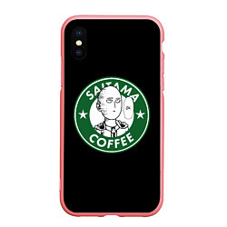 Чехол iPhone XS Max матовый ONE-PUNCH MAN OK COFFEE, цвет: 3D-баблгам