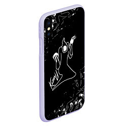 Чехол iPhone XS Max матовый KIZARU ПРИЗРАК ЛОГО БЕЛЫЙ, цвет: 3D-светло-сиреневый — фото 2