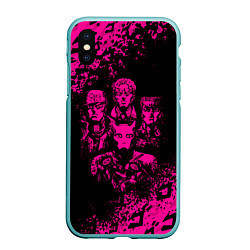 Чехол iPhone XS Max матовый JOJO BIZARRE ADVENTURE ПЕРСОНАЖИ, цвет: 3D-мятный