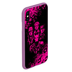 Чехол iPhone XS Max матовый JOJO BIZARRE ADVENTURE ПЕРСОНАЖИ, цвет: 3D-фиолетовый — фото 2