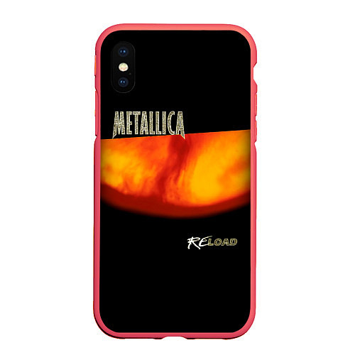 Чехол iPhone XS Max матовый Metallica ReLoad / 3D-Красный – фото 1