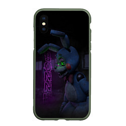 Чехол iPhone XS Max матовый BONNIE BROKEN, цвет: 3D-темно-зеленый