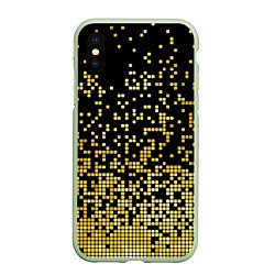 Чехол iPhone XS Max матовый Fashion Pattern 2028, цвет: 3D-салатовый