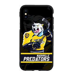 Чехол iPhone XS Max матовый Нэшвилл Предаторз, Nashville Predators