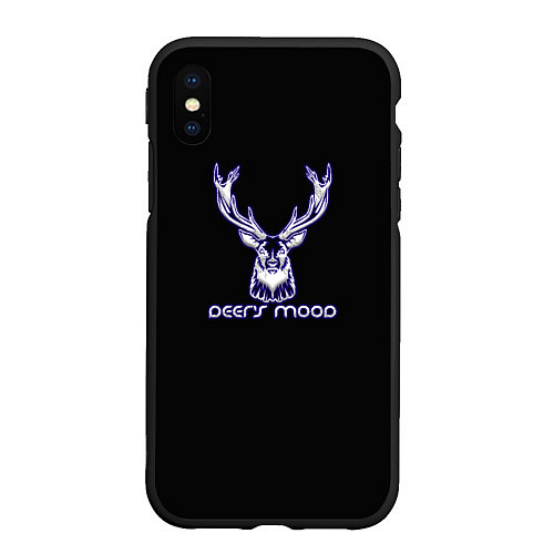 Чехол iPhone XS Max матовый Deers mood / 3D-Черный – фото 1