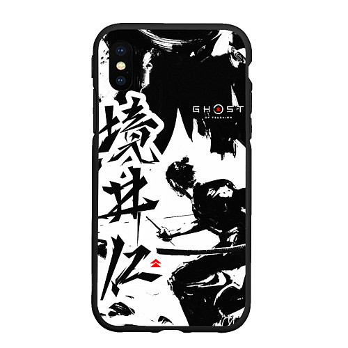 Чехол iPhone XS Max матовый Ghost of Tsushima - Призрак Цусимы / 3D-Черный – фото 1
