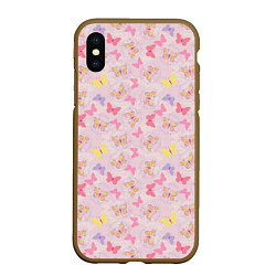 Чехол iPhone XS Max матовый Бабочки Butterflies