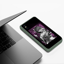 Чехол iPhone XS Max матовый Сегун Райдэн Эи Bad girl, цвет: 3D-темно-зеленый — фото 2