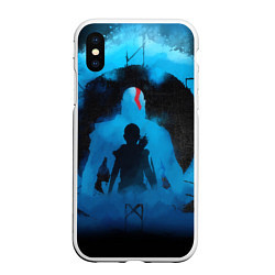 Чехол iPhone XS Max матовый БОГ ВОЙНЫ РАГНАРЁК GOD OF WAR, цвет: 3D-белый