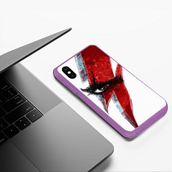 Чехол iPhone XS Max матовый ГЛАЗ КРАТОСА, БОГ ВОЙНЫ GOD OF WAR, цвет: 3D-фиолетовый — фото 2