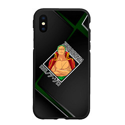 Чехол iPhone XS Max матовый Ван-Пис One Piece, Зоро Ророноа Zoro Roronoa