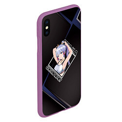 Чехол iPhone XS Max матовый Аяка Камисато Ayaka Kamisato, Genshin Impact, цвет: 3D-фиолетовый — фото 2