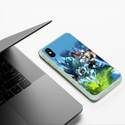 Чехол iPhone XS Max матовый ПРИКЛЮЧЕНИЯ С ДВАЛИНОМ, цвет: 3D-салатовый — фото 2