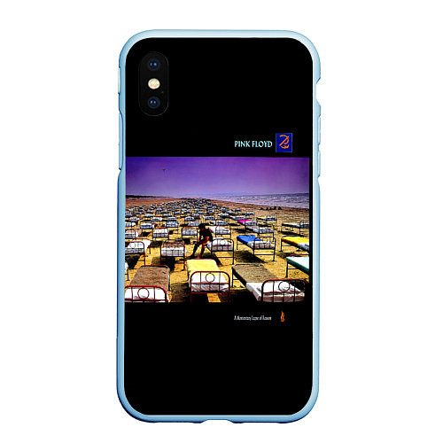 Чехол iPhone XS Max матовый A Momentary Lapse of Reason - Pink Floyd / 3D-Голубой – фото 1