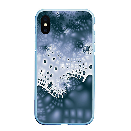 Чехол iPhone XS Max матовый Коллекция Journey Синий 592-1 / 3D-Голубой – фото 1