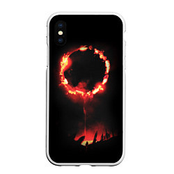 Чехол iPhone XS Max матовый DARK SOULS PRAISE THE SUN, цвет: 3D-белый