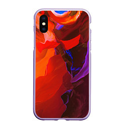Чехол iPhone XS Max матовый Акварельная Феерия, цвет: 3D-светло-сиреневый
