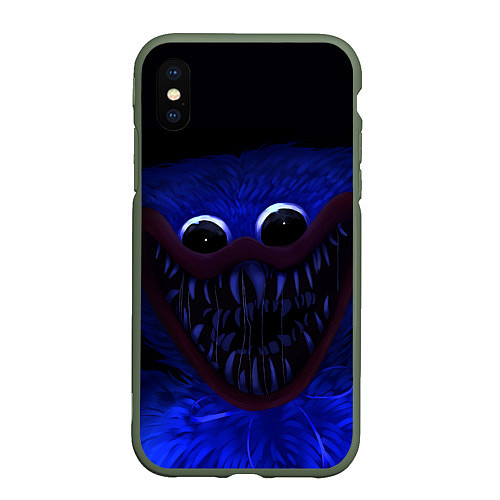 Чехол iPhone XS Max матовый BLUE MONSTER POPPY / 3D-Темно-зеленый – фото 1