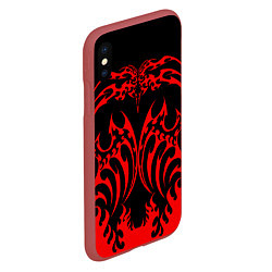Чехол iPhone XS Max матовый Алые лезвия, цвет: 3D-красный — фото 2
