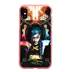 Чехол iPhone XS Max матовый ARCANE JINX ОБЛОЖКА LEAGUE OF LEGENDS, цвет: 3D-баблгам