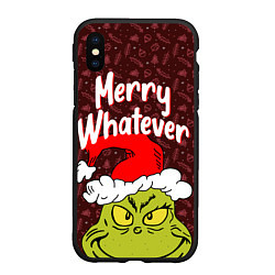 Чехол iPhone XS Max матовый ГРИНЧ GRINCH WHATEVER, цвет: 3D-черный