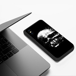 Чехол iPhone XS Max матовый Skulls glitch, цвет: 3D-черный — фото 2