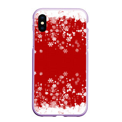 Чехол iPhone XS Max матовый Вечный снегопад, цвет: 3D-сиреневый