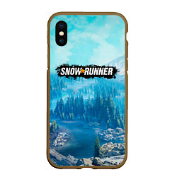 Чехол iPhone XS Max матовый SnowRunner СноуРаннер логотип