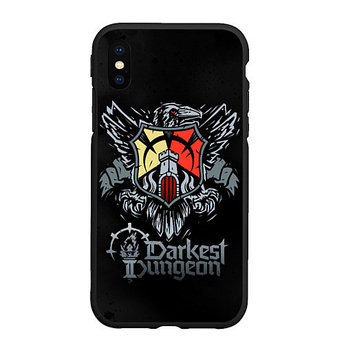 Чехол iPhone XS Max матовый Darkest Dungeon герб / 3D-Черный – фото 1