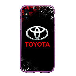 Чехол iPhone XS Max матовый TOYOTA JAPAN RED STYLE ТОЙОТА ЯПОНИЯ, цвет: 3D-фиолетовый