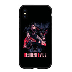 Чехол iPhone XS Max матовый RE 2 Remaster, цвет: 3D-черный