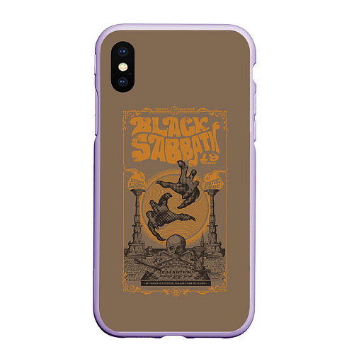 Чехол iPhone XS Max матовый Black Sabbat Tour / 3D-Светло-сиреневый – фото 1