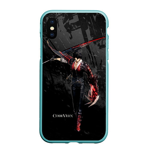 Чехол iPhone XS Max матовый Луи Амамия Code Vein / 3D-Мятный – фото 1