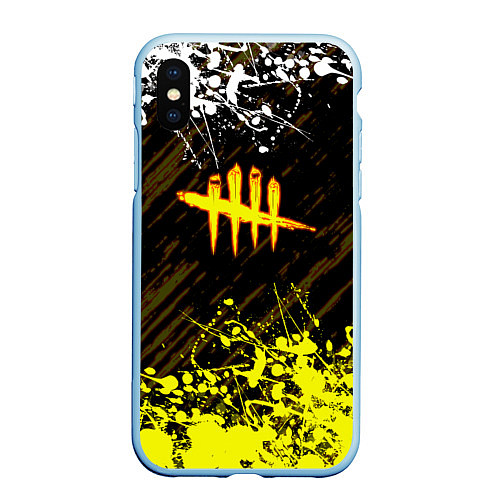 Чехол iPhone XS Max матовый Dead by Daylight Неон / 3D-Голубой – фото 1